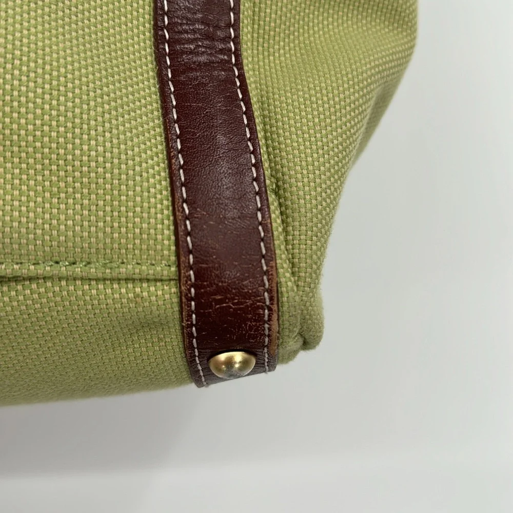 Coakley Laptop Bag green and brown leather